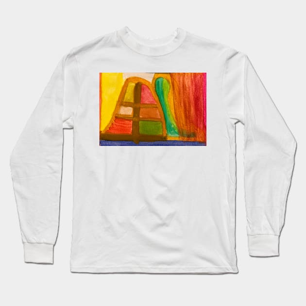 Paint Vibrant Window Long Sleeve T-Shirt by PodmenikArt